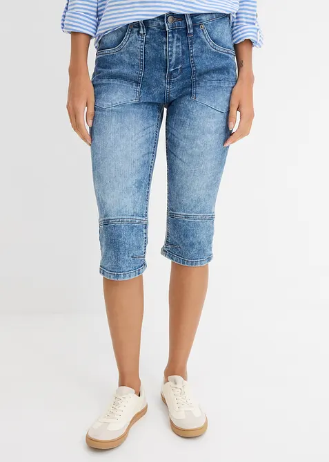 Stretchiga caprijeans, bonprix