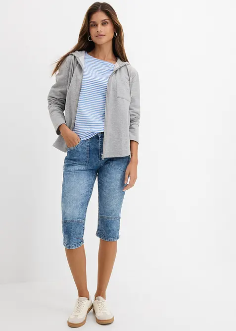 Stretchiga caprijeans, bonprix