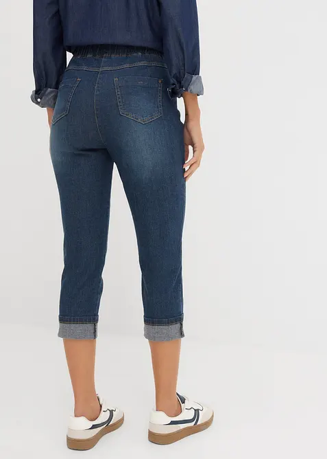 Slim Fit Jeans, Mid Waist, med bomull, bonprix