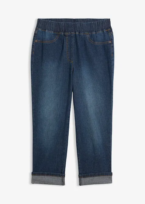 Slim Fit Jeans, Mid Waist, med bomull, bonprix