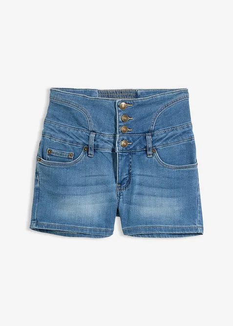 Jeansshorts med h&ouml;g midja, bonprix