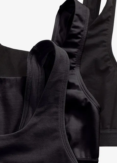 BH-topp med ekologisk bomull (3-pack), bonprix