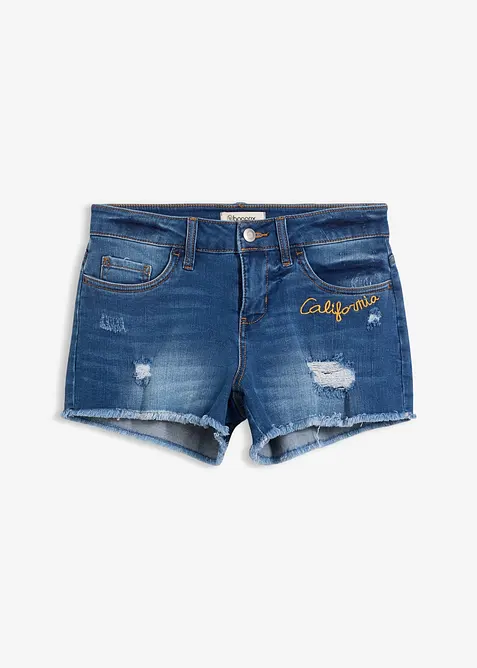 Jeansshorts med broderi, bonprix