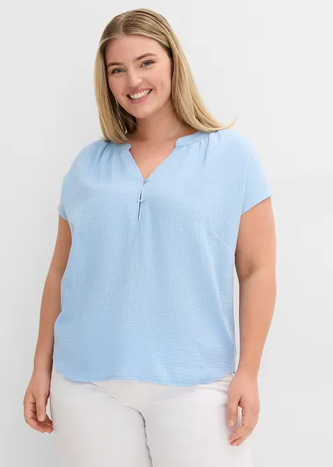 Blustopp i bomullsmuslin, bonprix