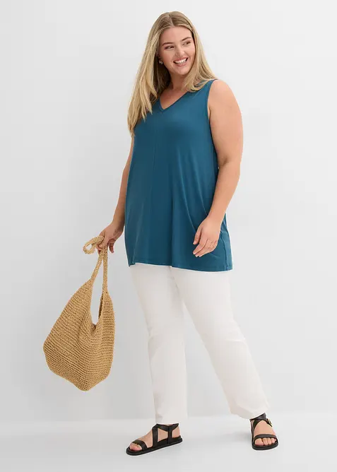 L&aring;ngt linne i viskosmix, bonprix