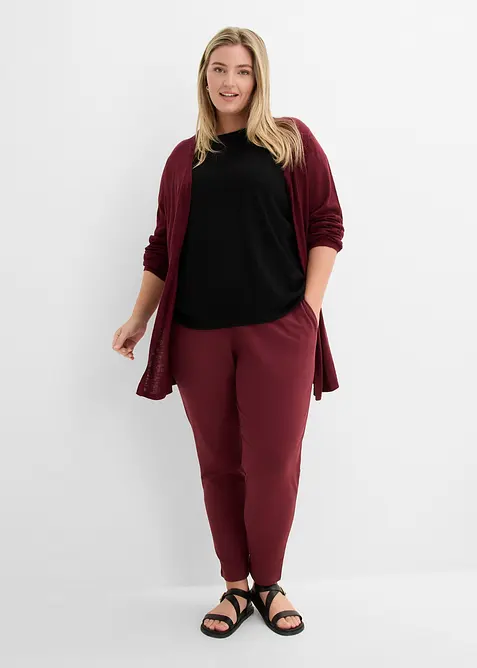 Oversizetopp med stickad look, bonprix