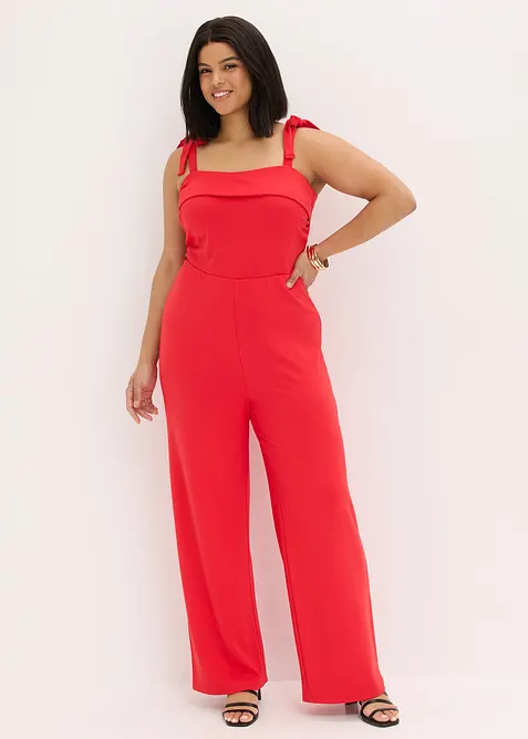 Jumpsuit med axelband som knyts, bonprix