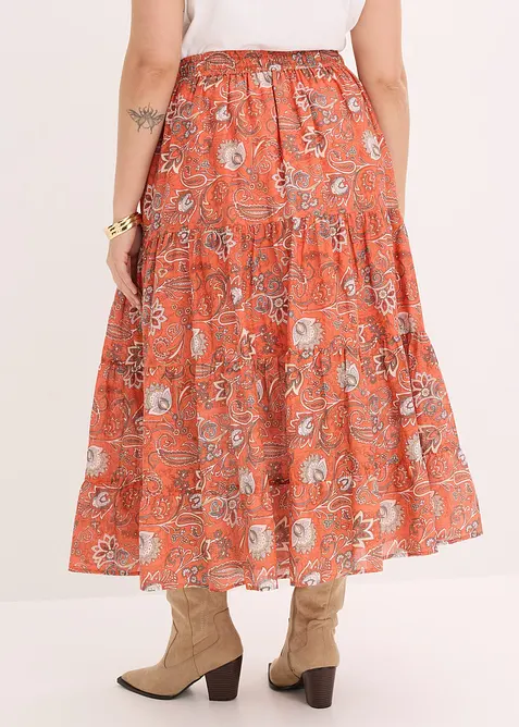 L&aring;ng kjol i bomull, bonprix