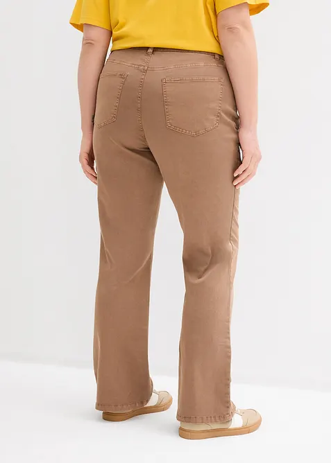 Bootcut-jeans med broderi, bonprix