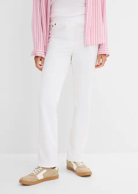 Twillbyxa av elastisk bomullsmix, bonprix