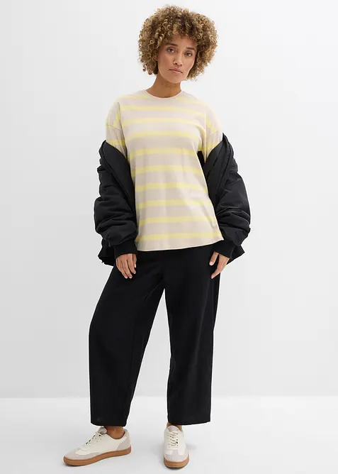 L&aring;ng topp i tjockt material av ekologisk bomull, bonprix