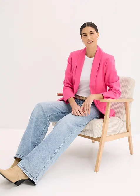 L&aring;ng kavaj av viskosmix, bonprix