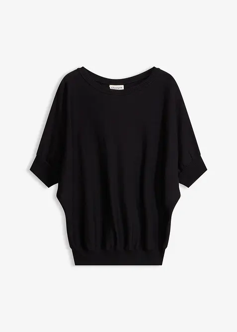 Finstickad tr&ouml;ja av bomullsmix, bonprix