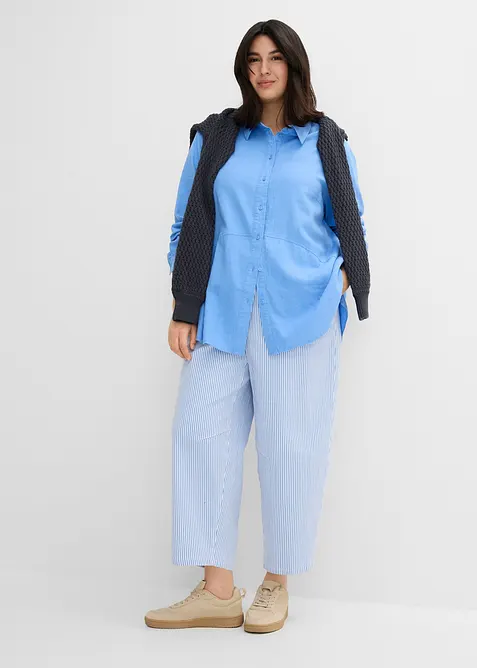 Oversizeblus av linnemix, bonprix