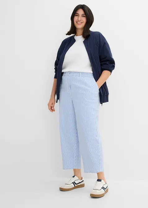 Byxa i barrelmodell med bekv&auml;m, h&ouml;g midja, bonprix