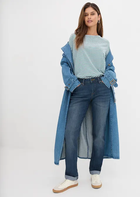 Straight Jeans Mid Waist, Stretch, bonprix