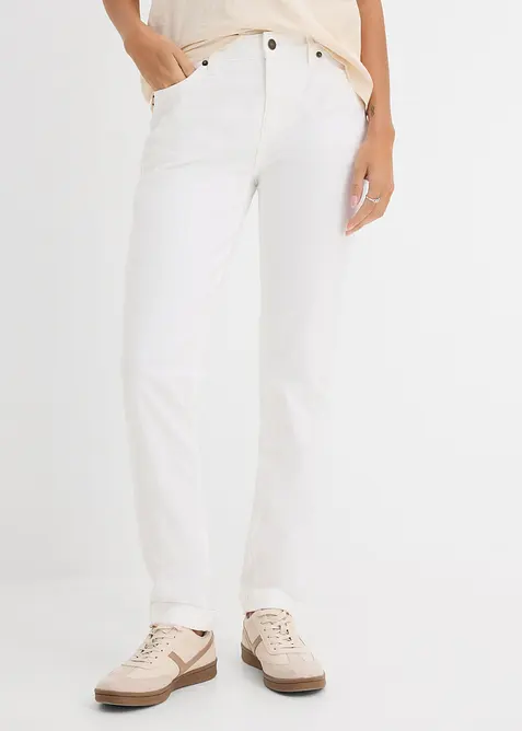 Straight Jeans Mid Waist, Stretch, bonprix