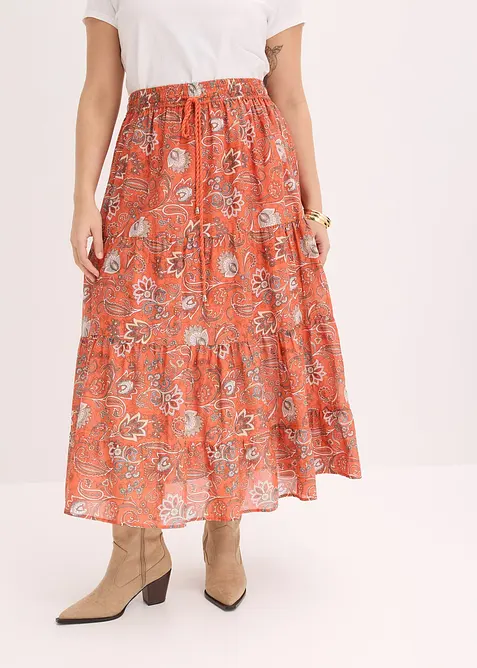 L&aring;ng kjol i bomull, bonprix