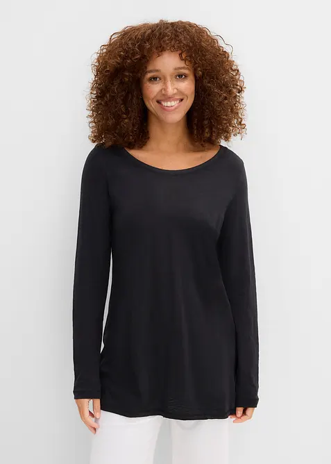 L&aring;ng&auml;rmad topp av ren bomull, bonprix