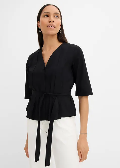 Blus av ren bomull, bonprix