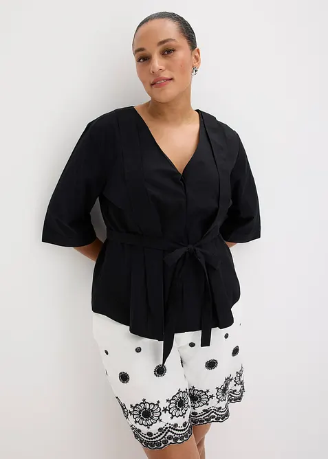 Blus av ren bomull, bonprix