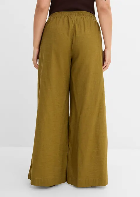 Palazzobyxa i ren bomull, bonprix