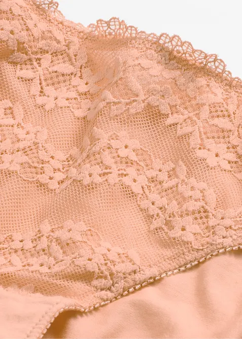 Trosa med mjuk bomull och spets, bonprix