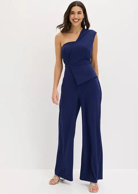 Jumpsuit i kr&auml;pp med struktur, bonprix