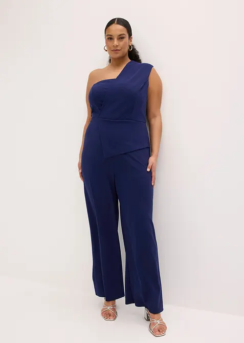 Jumpsuit i kr&auml;pp med struktur, bonprix