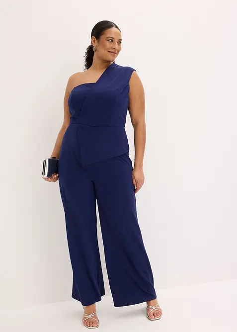Jumpsuit i kr&auml;pp med struktur, bonprix