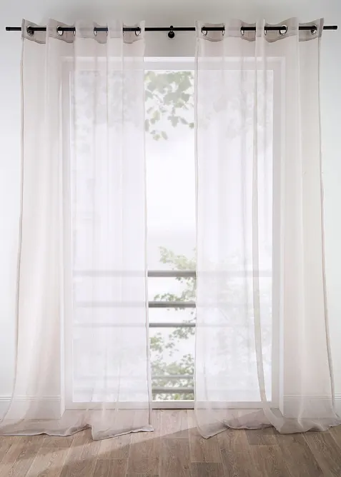 Gardin med tunn n&auml;tstruktur (1-pack), bonprix