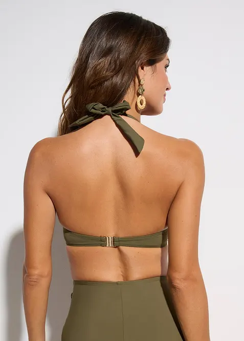 Halterneckbikini&ouml;verdel med V-ringning, bonprix
