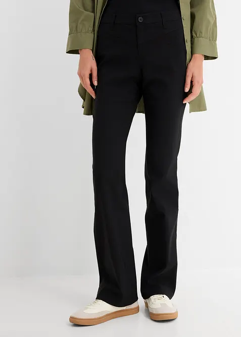 Stretchig bengalinbyxa i bootcutmodell, bonprix