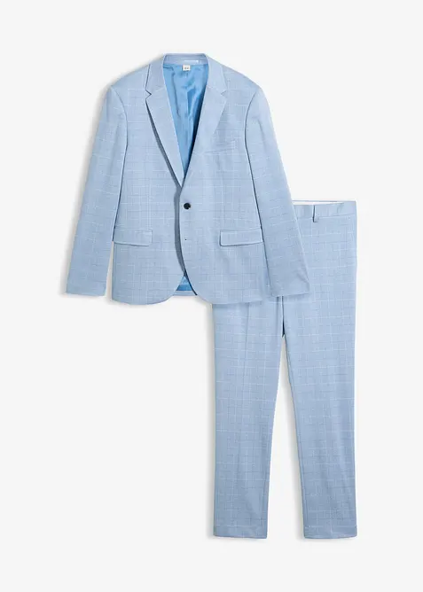 Kostym (2 delar) i bekv&auml;mt stretchmaterial, modern passform, bonprix