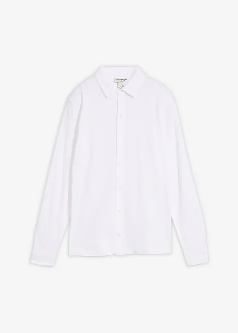 Stretchskjorta av bomullspik&eacute;, bonprix