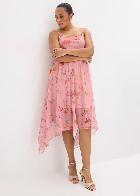 Jerseykl&auml;nning i skir mesh, bonprix