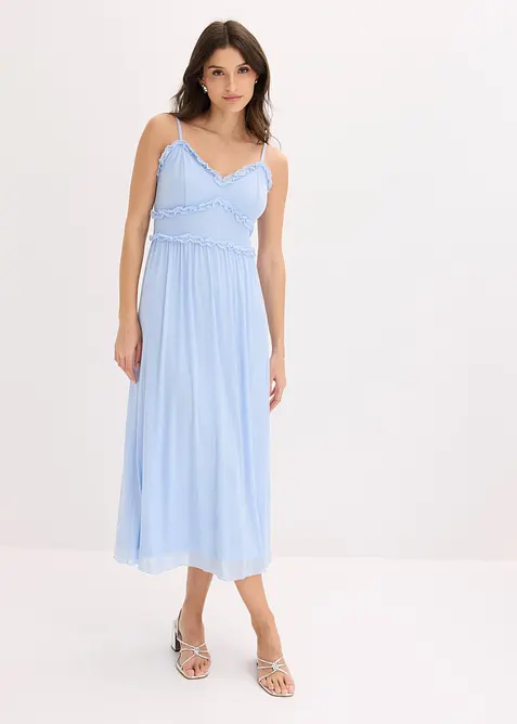 Jerseykl&auml;nning i skir mesh, bonprix