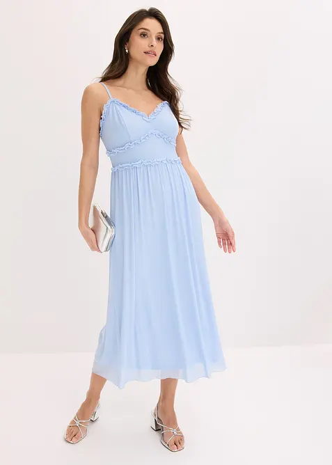 Jerseykl&auml;nning i skir mesh, bonprix