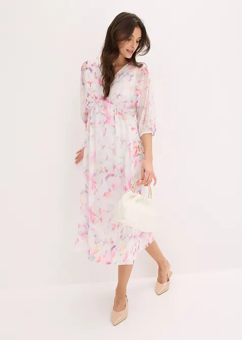 Jerseykl&auml;nning i skir mesh, bonprix