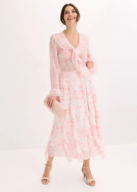 Maxikjol i tunn chiffong, bonprix