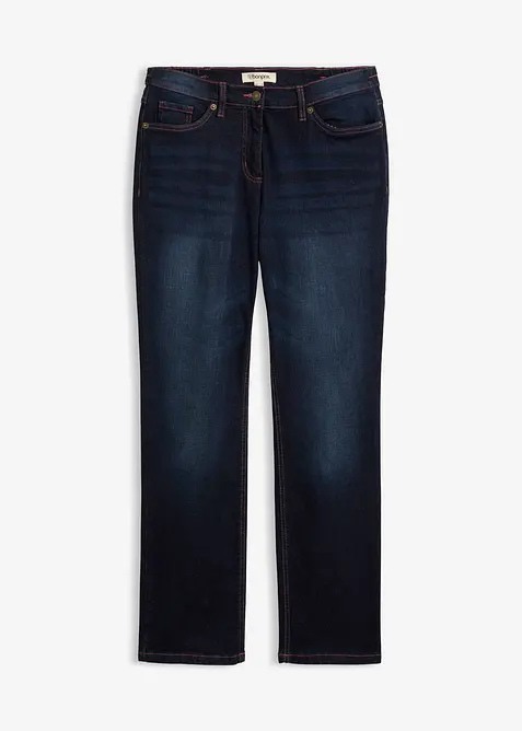 Straight Jeans Mid Waist, med bekv&auml;m midja, bonprix