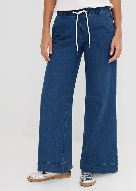 Stretch Wide Leg Jeans Mid Waist, bonprix