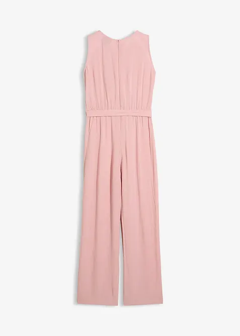 Jumpsuit i mjukt, krinklat material, bonprix