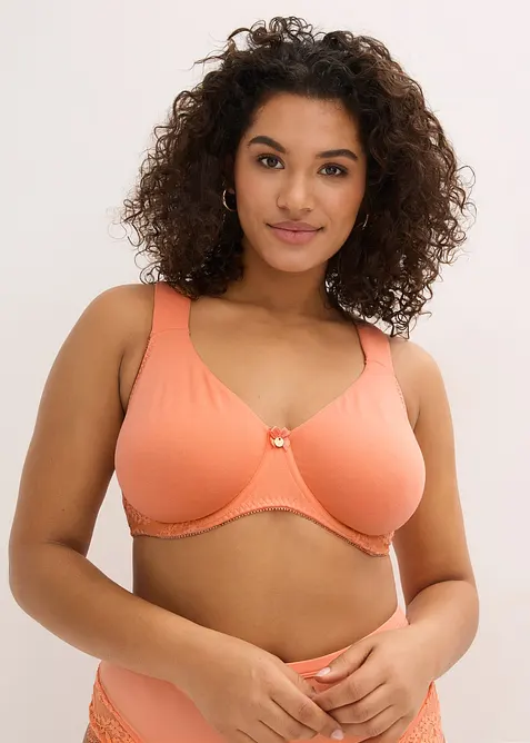 T-shirt-BH med bygel och ekologisk bomull (2-pack), bonprix