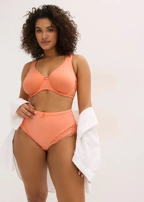 T-shirt-BH med bygel och ekologisk bomull (2-pack), bonprix