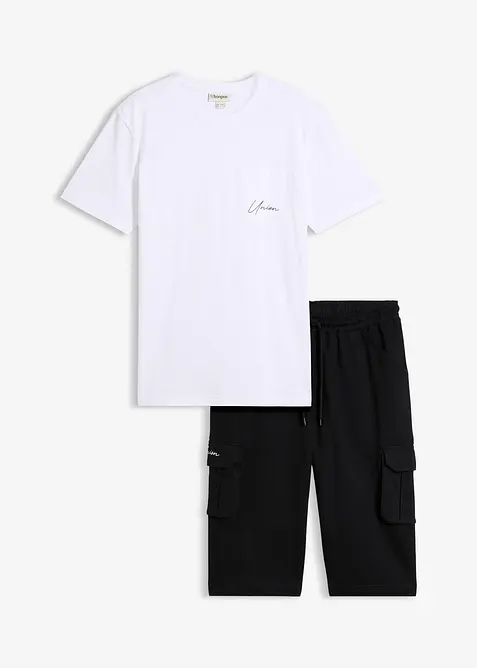 T-shirt och l&aring;nga shorts (2 delar), bonprix