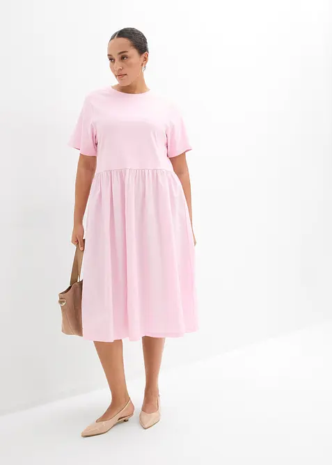 Mellanl&aring;ng kl&auml;nning i ren bomull, bonprix