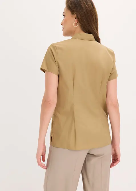 Kort&auml;rmad poplinblus, bonprix