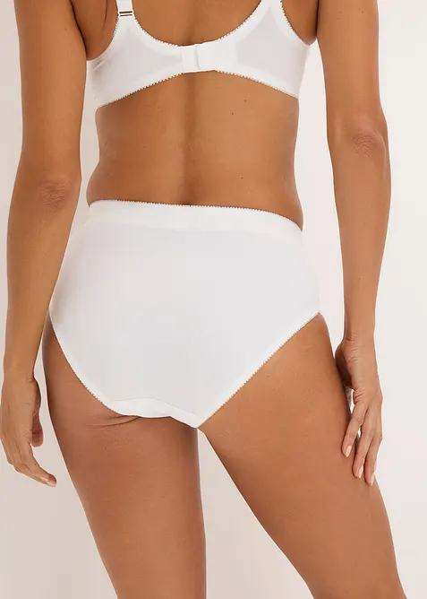 Formande trosa med broderi (2-pack), bonprix