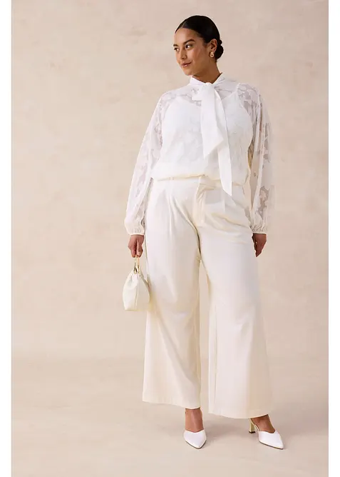 Dra p&aring;-blus med broderi, bonprix